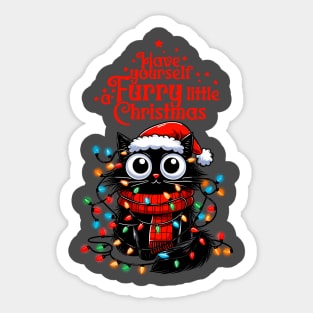 Furry Little Christmas Sticker